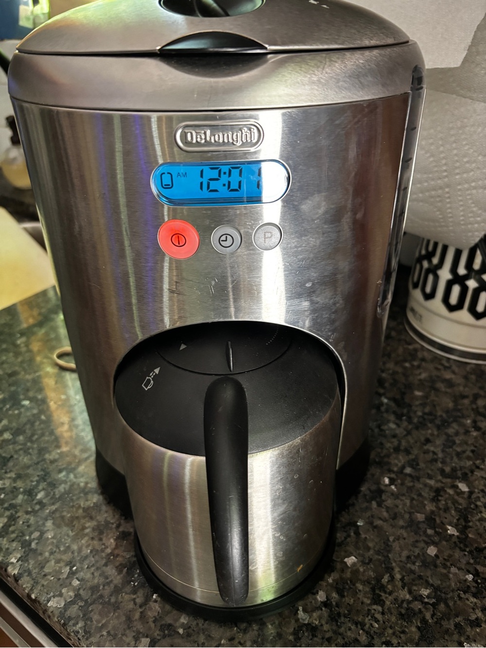De'Longhi Stainless Steel Coffee Maker - Silver with Black Accents